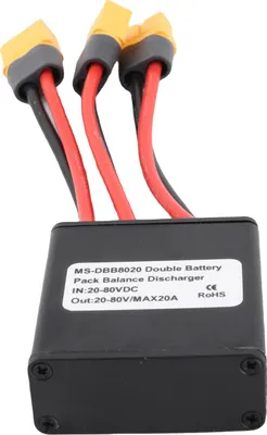 Image de POENVFPO Vélo électrique convertisseur de décharge Dual Battery, 20A 30a 40A 24 à 72 VDC Dual Battery Pack Switch Balancer avec prise pour 250 à 3000 W moteur (20A)