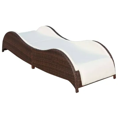Produktbild von VidaXL 41974, Lounge, Gepolsterter Sitz, Polyrattan, Stahl, Cremefarben, Weiß, Polyester, 730 mm