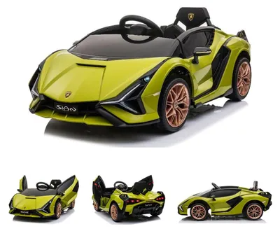 Produktbild von Elektro Kinderauto "Lamborghini Sian" - lizenziert - 12V Akku, 4 Motoren- 2,4Ghz Fernsteuerung, MP3, Ledersitz+EVA-Grün