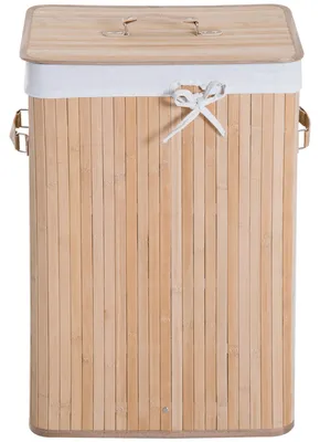 Produktbild von HOMCOM Wäschekorb Wäschetruhe Wäschebox Wäschesammler Wäschesortierer Natur