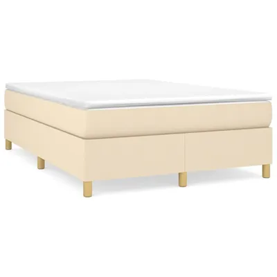 Produktbild von Boxspringbett mit Matratze Creme 140x190 cm Stoff