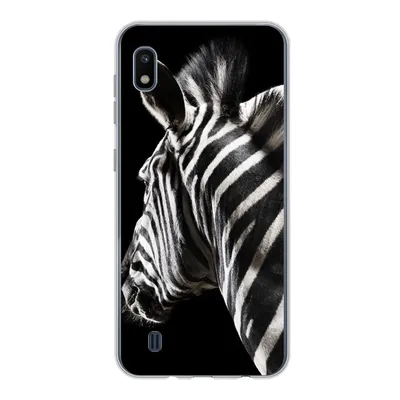 Produktbild von MuchoWow® Handyhülle Schutzhülle Hülle für Samsung Galaxy A10 Zebra - Tier - Schwarz - Porträt Silikon Softcase Handy Hülle - Schutzhülle