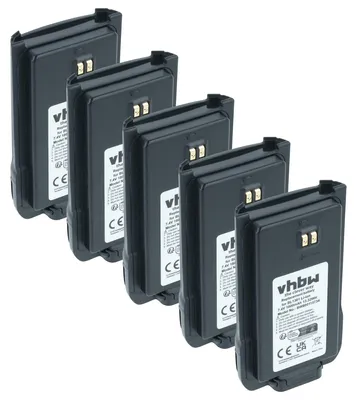 Produktbild von vhbw 5x Akku Ersatz für Hyt / Hytera BL2407, BL1301, BL1719 für Funkgerät, Walkie Talkie (1800 mAh, 7,4 V, Li-Ion)