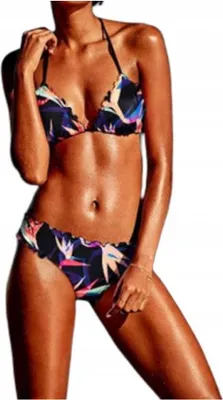 Zdjęcie produktu dla Strój kąpielowy dwuczęściowy kolorowy kostium na plażę basen sexi bikini m Strój kąpielowy dwuczęściowy kolorowy kostium na plażę basen sexi bikini S