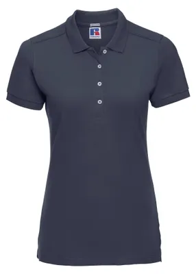 Produktbild von Russell Damen Stretch Polo-Shirt, Kurzarm FK702 (L) (Dunkelblau)