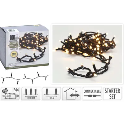 Obrázok produktu pre S.I.A.Koppelbare Kerstverlichting Starter Set 100 LEDs 10M IP44