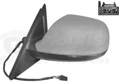 Produktbild von VAN WEZEL 0380807 Außenspiegel Seitenspiegel Links für AUDI Q5 (8RB) Asphärisch Beheizt Grundiert