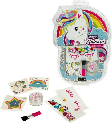 Immagine prodotto di Tatuaggi glitterati con unicorno