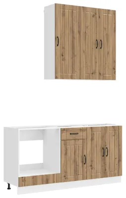 Produktbild von vidaXL Kücheneinheit LUCCA 5 pcs Artisan-Eiche Holzwerkstoff