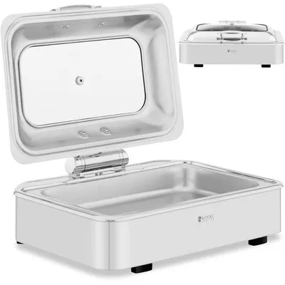 Productafbeelding van Grote chafing dish waterbad voedselwarmer GN 1/1 met kijkvenster en 8,5 liter
