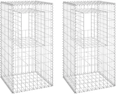 Obrázek produktu pro vidaXL Gabionové sloupky 2 ks 50x50x100 cm Železo