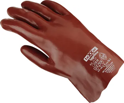 Produktbild von teXXor® topline Chemikalienschutz-Handschuhe PVC ROTBRAUN 9, rotbraun