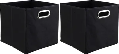 Produktbild von Aufbewahrungsboxen - 27 x 27 cm - Schwarz - Vlies - 2er Set