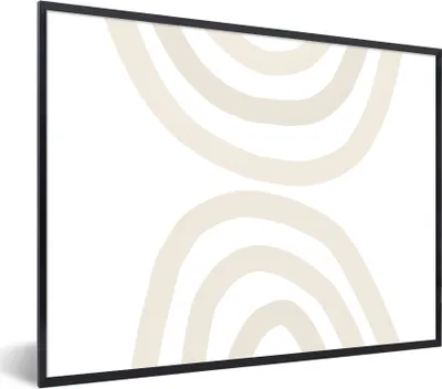 Produktbild von MuchoWow® Gerahmtes Poster Regenbogen - Pastell - Design - Abstrakt 80x60 cm - Poster mit Schwarzem Bilderrahmen Wandposter Rahmen Foto Bilder - Schwarzem - Mit Gestell