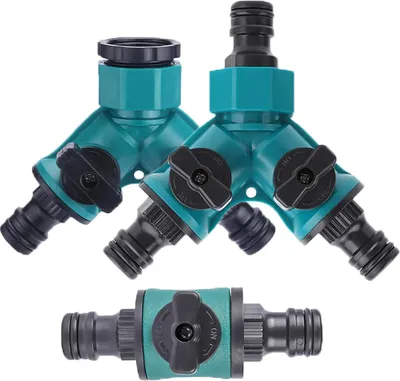 Image de Distributeur de tuyau d'arrosage - Pour robinets et tuyaux d'arrosage - 3 pièces