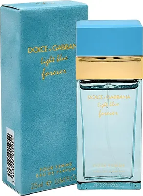 A box and bottle of Dolce & Gabbana Light Blue Forever Eau De Parfum.