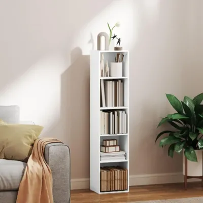Produktbild von Bücherregal, Standregal mit 5 Ebenen, Aufbewahrungsregal mit Verstellbare Ablage für Wohnzimmer, Schlafzimmer
