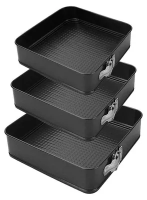 Obrázok produktu pre Verk 07449 Sada štvorcových plechov na pečenie 24 / 26 / 28 cm, 3 ks