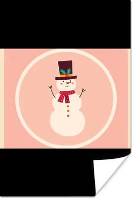 Produktbild von MuchoWow® Poster Schneemann - Zitate - Weihnachten - Frohe Weihnachten - Rosa - Winter 40x60 cm - Plakate für die Wand - Poster Babyzimmer