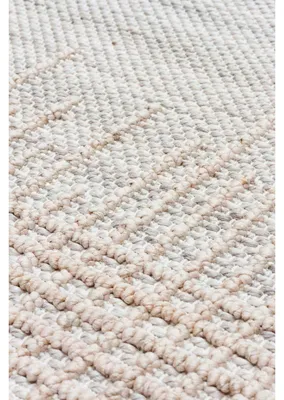 Image de Tapis en polyester gris et beige 200 x 290 cm, tissage plat