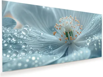 Produktbild von Glasbild 100x50cm in XXL für Wohnzimmer, Schlafzimmer Motiv Blumenpracht