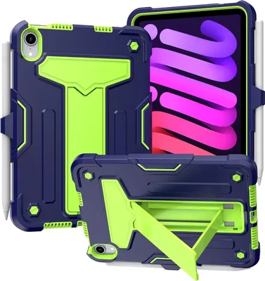 Produktbild von Tasche für iPad Mini 6 8.3" mit Ständer und Stylushalter Marineblau