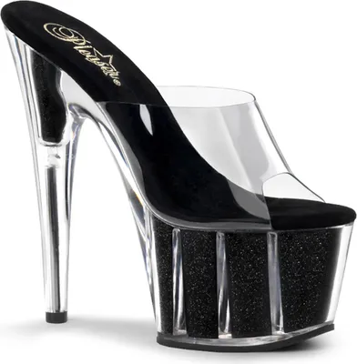 Produktbild von ADORE-701G Herren Slipper von Pleaser, Transparent Schwarz , EU 36, US 6