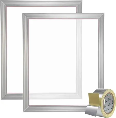 Zdjęcie produktu dla Zestaw do sitodruku Famanu, 2-częściowy - rama aluminiowa 50,8 x 61 cm, siatka 160