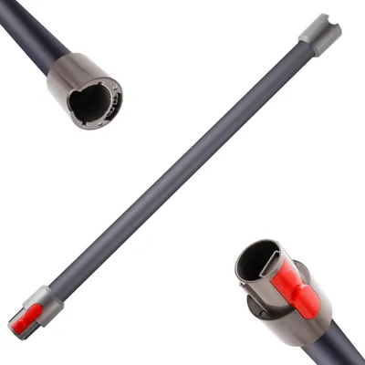 A vacuum cleaner extension tube shown against a white background.