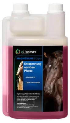 Produktbild von Kräuterland Magnesium B12 Pro Liquid für Pferde 1Liter in Dosierflasche
