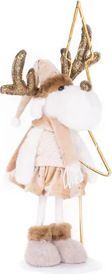 Produktbild von Dekoration MagicHome Weihnachten, LED Rentierkuh auf Platte, 50 cm, Leuchten/Blinken