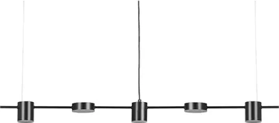 Produktbild von BELIANI Hängelampe LED Schwarz Metall 120 cm 5-flammig Pendelleuchte für Esszimmer für Schlafzimmer für Wohnzimmer