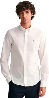Produktbild von Gant Slim Langarmhemd Weiß L Herren Weiß L