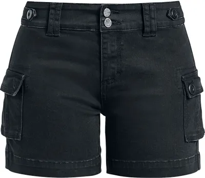 Produktbild von Black Premium by EMP Damen schwarze Jeans Hot-Pants 29