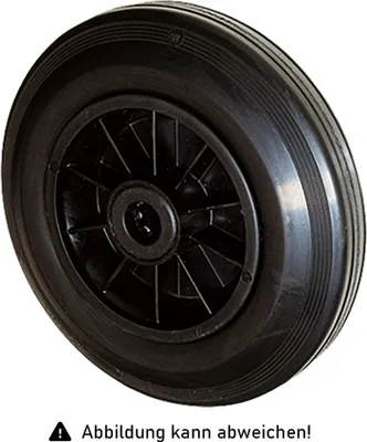 Produktbild von Rollcart Vollgummi-Rolle Ø125x37mm in schwarz 100kg Tragkraft