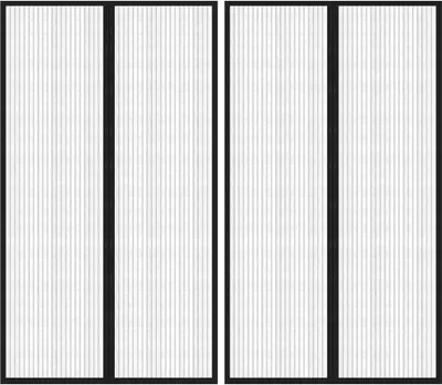 Produktbild von Möbel Fliegengitter-Türvorhänge 2 Stk. Magnet Schwarz 200x80 cm - Gardinen & Vorhänge 314685
