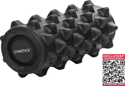 Produktbild von Gymstick Pro Foam Grid Roller, Schwarz, 32 cm