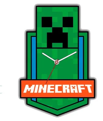 Imagen del producto de Reloj de pared con licencia oficial de Minecraft, ideal para decorar habitaciones de niños y de adolescentes aficionados a los videojuegos