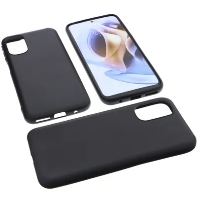 Produktbild von foto-kontor Hülle kompatibel mit Motorola Moto G31 Tasche Gummi TPU Schutz Handytasche schwarz