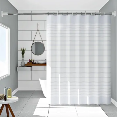 Image de Rideau de douche résistant à la moisissure, dimensions 120x180 cm, en PEVA