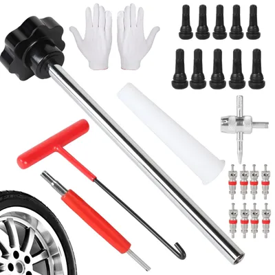 Image de Jeu d'outils de 24 pièces pour la réparation des valves de pneus de voiture