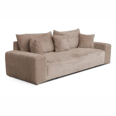 Produktbild von Schlafsofa CORDO Bronze – 3-Sitzer mit Bettkasten, 265x105 cm – Sofiland