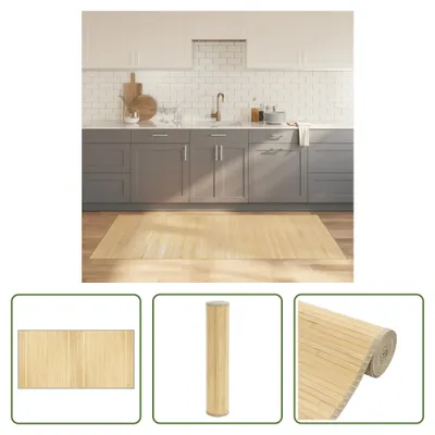 Zdjęcie produktu dla Dywan Living Store prostokątny jasny naturalny 100x200 cm bambusowy