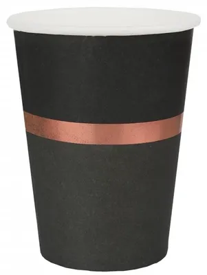 Produktbild von 10 Papp-Becher grau rosegold