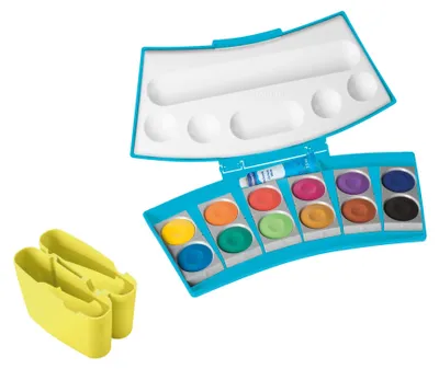 Productafbeelding van Pelikan 701204 Pelikan ProColor Wasserfarbkasten 2 Wasserboxen + Deckweiß und 12 Farben