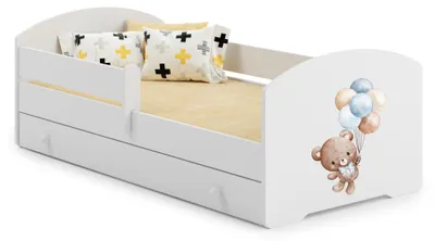 Image de Lit bébé avec tiroir, dimensions 140x70 - Sweet Bear