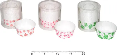 Produktbild von Feste, farbige Backförmchen (Durchmesser 7,5 cm, Höhe 4 cm) – 25 Stück