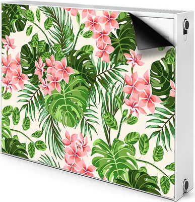 Produktbild von Magnet Radiator Magnet Mat Heizkörper Heizung Verkleidung Abdeckung 100x60 cm  - Blumen, Hawaii