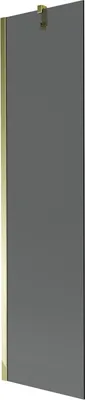Produktbild von Mexen Next 1-Flügel-Badewannenwand 50 x 150 cm, Graphit, Gold - 895-050-000-00-40-50