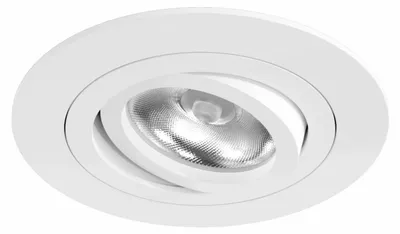 Produktbild von Ein LED-Einbaustrahler, 50 mm, GU10-Fassung, 360° verstellbar, 45° Neigung, mattweiß, Schutzart IP20 - Beneito & Faure